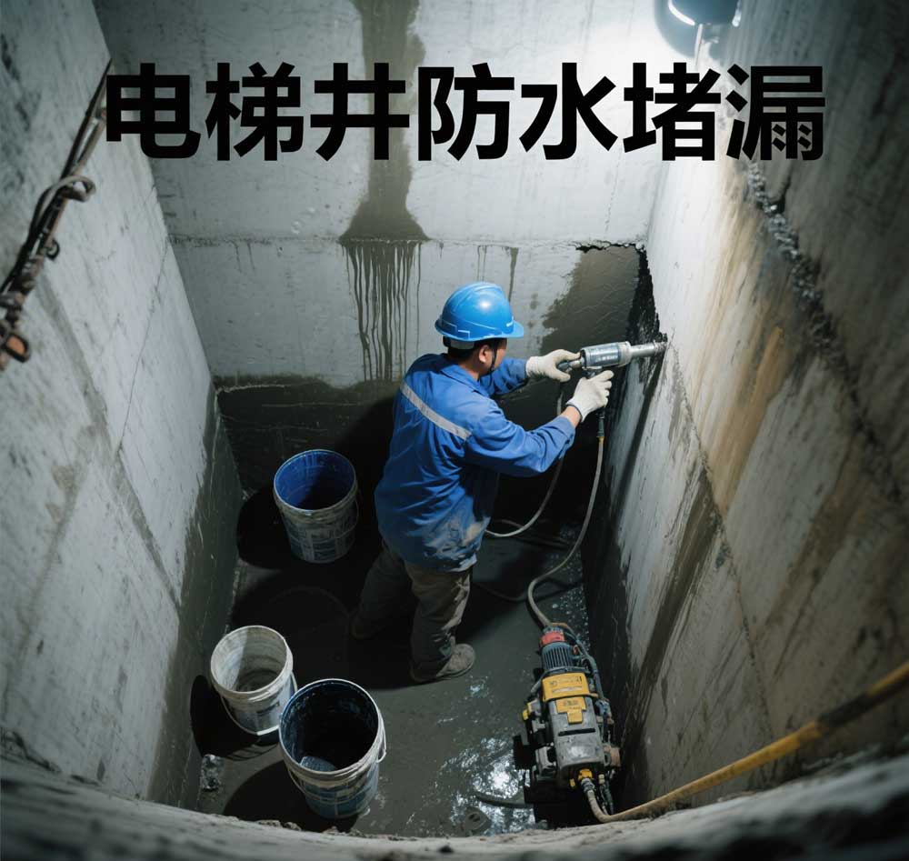 电梯井防水堵漏，杭城专业电梯井漏水维修公司