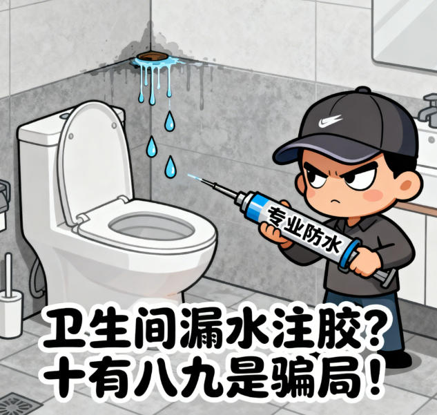 卫生间漏水注胶?十有八九是骗局!揭秘“一斤胶上百元”的补漏陷阱